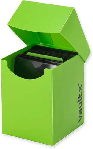 Miniatura 4 de Caja de almacenamiento para cartas Vault X y 150 fundas negras para cartas, se ajusta a más de 100 cartas con funda, tamaño grande estándar, caja