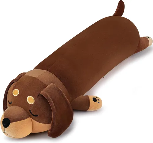 Miniatura 10 de Peluche de Perro Salchicha Negro Gigante de 30'' - Animal de Peluche de Perro Weiner Grande, Almohada de Peluche, Peluches, Juguete de Peluche