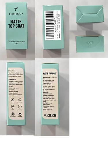Miniatura 9 de TOMICCA Capa superior de gel mate, 0.5 onzas líquidas, acabado mate para esmalte de uñas de gel, remojar LED UV para curar de larga duración