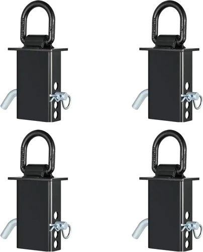 TOPSHINE Amarres con Anillo en D para Bolsillo de Estaca de Remolque, Paquete de 4, Capacidad de 12,000 libras, con Pasador de Enganche de 5/8",