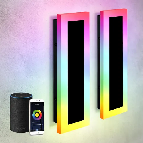 Miniatura 28 de ASD Lámpara LED de montaje en pared de 18 pulgadas de largo, aplique lineal para exteriores e interiores 3CCT, regulable, impermeable