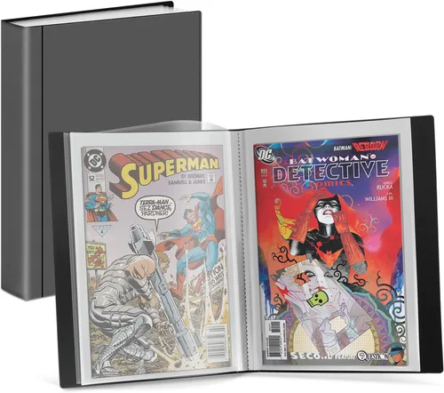 Álbum de almacenamiento de cómics Dunwell - Para cómics de la edad actual, edad de plata, regulares en bolsa y encuadernados, encuadernador con 6