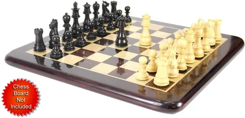 Miniatura 3 de Casa De Ajedrez – ébano/boxwood piezas de ajedrez Staunton Galaxy 3" (76 mm) + 2 extra Queens – Triple ponderado