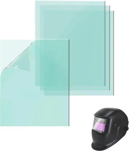 Lente de cubierta de casco de soldadura de 4.5 x 5.25 pulgadas, 10 fundas de lente transparentes de repuesto para casco de soldadura con