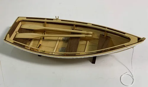 Miniatura 7 de Midwest Dinghy - Kit de construcción de modelo de barco de madera para adultos, bricolaje de madera, autoensamblaje