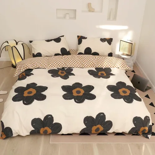 Miniatura 43 de KAREVER Juego de edredón azul y blanco a cuadros, juego de ropa de cama para niñas, juego de edredón a cuadros azul y blanco, manta para niños