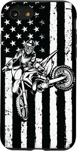 Miniatura 18 de Funda de motocross con bandera de Estados Unidos para iPhone 17