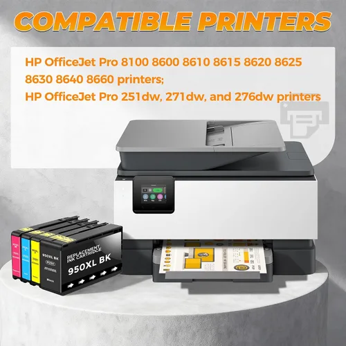 Miniatura 3 de Paquete de 4 cartuchos de tinta 950XL 951XL compatibles con cartuchos de tinta HP 950 XL 951 XL para impresora OfficeJet Pro 8600 8610 8615 8620