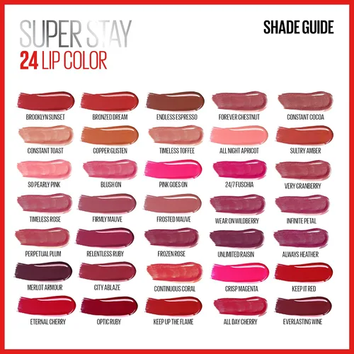 Miniatura 5 de Maybelline Super Stay 24, lápiz labial líquido de maquillaje de 2 pasos, color altamente pigmentado de larga duración con bálsamo hidratante, Merlot