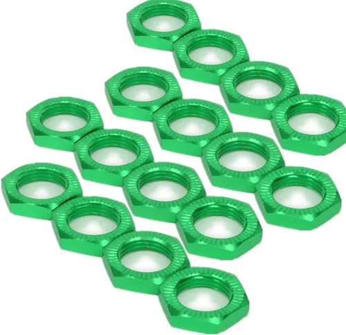 Miniatura 8 de Rosca de tuerca de rueda de aluminio de 0.669 in de 0.039 pulgadas para 1/7 1/8 modelo RC ARRMA 6s HSP Redcat Himoto Monster Trucks Off Road Buggy