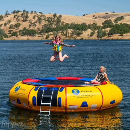 Miniatura 2 de Island Hopper 15' Classic Water Trampoline Yellow for Lake – Commercial-Grade – Steel Frame and Springs for Maximum Bounce – Inflatable Trampoline