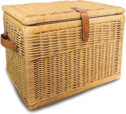 Miniatura 2 de The Basket Lady, baúl profundo de mimbre para almacenamiento