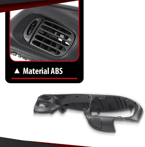 Miniatura 6 de CHEDA Cubierta de bisel de almohadilla del tablero gris grafito frontal central compatible con Ford F150/Ford Expedition 1997 1998 1999 2000 20001