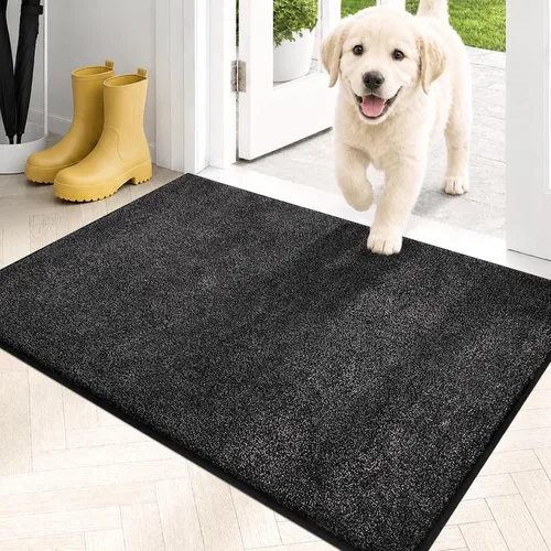 Miniatura 25 de PURRUGS Alfombra de área de fácil cuidado de 4 x 6 pies, antideslizante, lavable a máquina, tapete para puerta de perro, resistente a las manchas