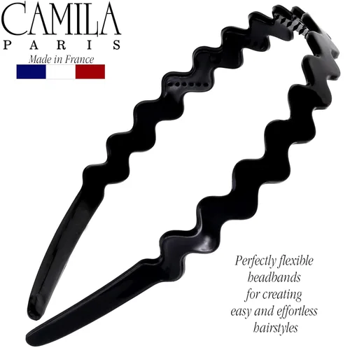 Miniatura 3 de Camila Paris CP3295 - Diadema francesa para mujer, negra, banda de pelo con fuerte agarre para mujeres, ligera y muy flexible, sin deslizamiento