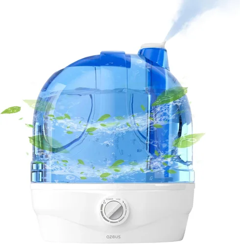AZEUS Humidificador ultrasónico de niebla fría de gran capacidad de 2.8 litros, potente control de humedad para espacios cómodos, dura hasta 30