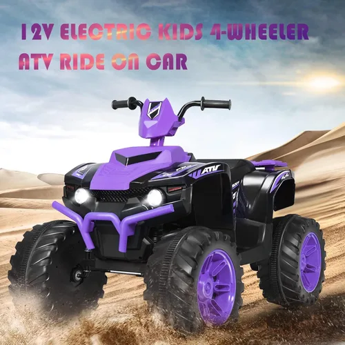 Miniatura 2 de OLAKIDS Vehículo eléctrico de 12 V para niños, vehículo eléctrico de 4 ruedas para niños pequeños, auto de juguete motorizado a batería para niños