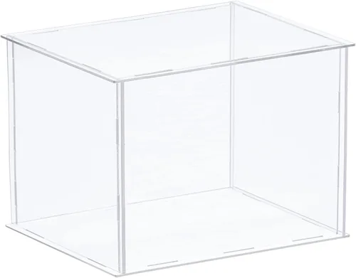 Miniatura 8 de MECCANIXITY Caja plástica de acrílico de la vitrina clara monta el escaparate a prueba de polvo 6.3x4.3x6.1 pulgadas para artículos coleccionables