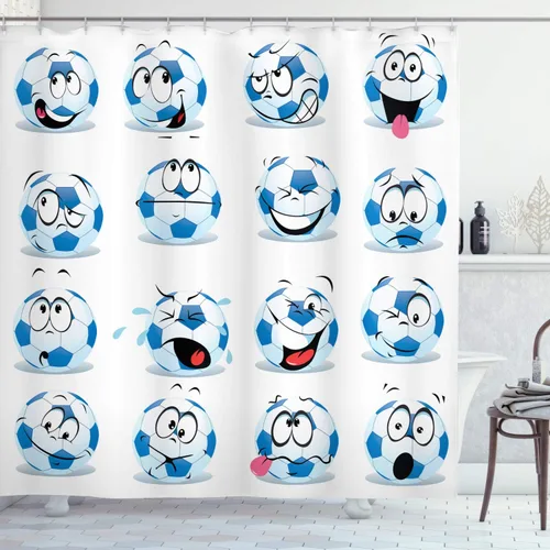 Miniatura 99 de set de cortina para baño decorativa de tela de poliéster con ganchos