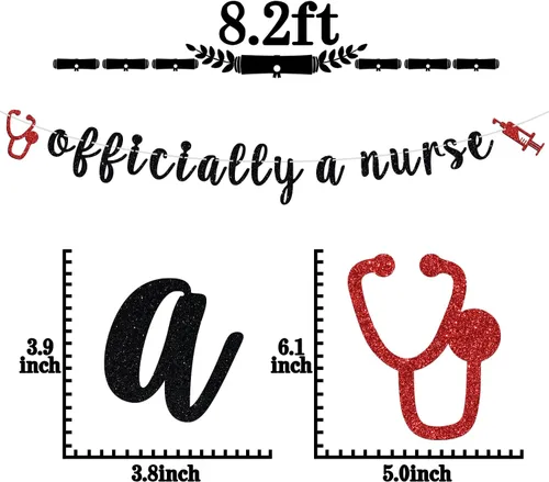 Miniatura 2 de Cartel oficial de una enfermera – Felicidades Enfermera Grad/Nailed It/BSN/RN/NP/LPN – Suministros de decoración de fiesta de graduación