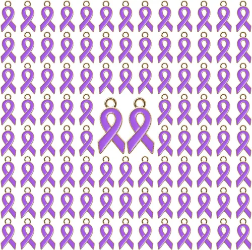 Miniatura 12 de WANDIC Colgantes de cinta, violencia doméstica, lupus, alzheimer, concientización sobre el cáncer de páncreas de aleación para la fabricación