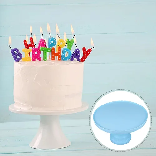 Miniatura 6 de PRETYZOOM Soporte de plástico para tartas con pies, redondo, soporte para cupcakes, cumpleaños, boda, elevado, para tartas, pasteles, macarrones