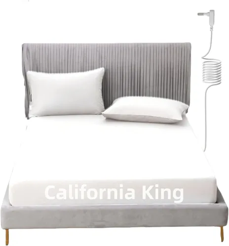 Miniatura 37 de Grounding - Sábana de cama tamaño King con cordón de 15 pies, 90% algodón orgánico + 10% fibra plateada, sábanas conductivas para un mejor sueño