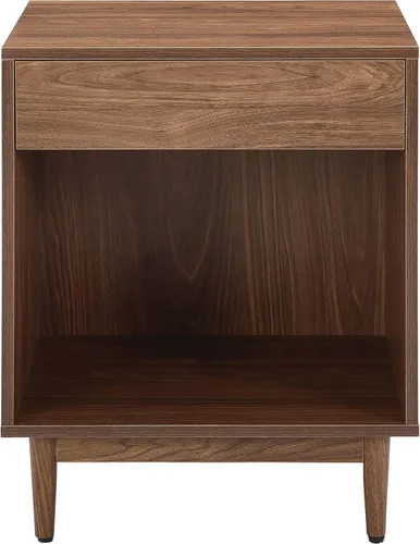 Miniatura 4 de Crosley Furniture Liam - Mesa auxiliar y soporte para tocadiscos con almacenamiento para discos de vinilo, nogal