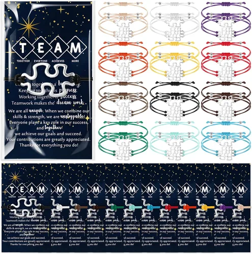 Miniatura 15 de Sasylvia Bonito regalo de agradecimiento para empleados, pulsera inspiradora a granel, pulsera positiva, tarjeta motivacional, regalo para Navidad