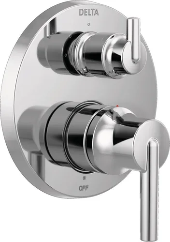 DELTA FAUCET T24859, monitor contemporáneo cromado Trinsic serie 14 con desviador integrado de 3 ajustes