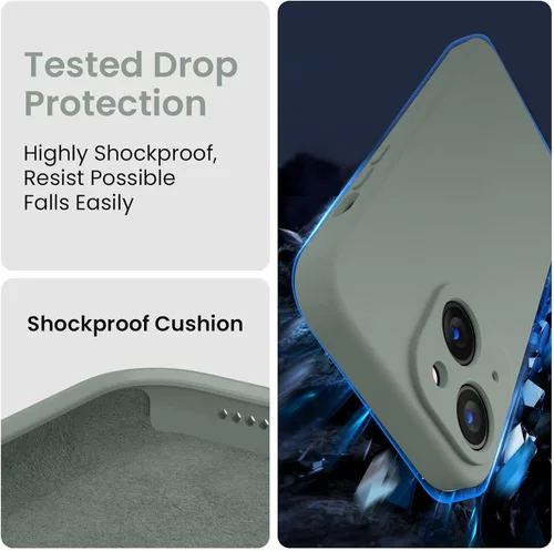Miniatura 4 de FireNova Funda diseñada para iPhone 15 Plus, funda de silicona [protección de cámara], forro interior de microfibra antiarañazos, 6.7 pulgadas