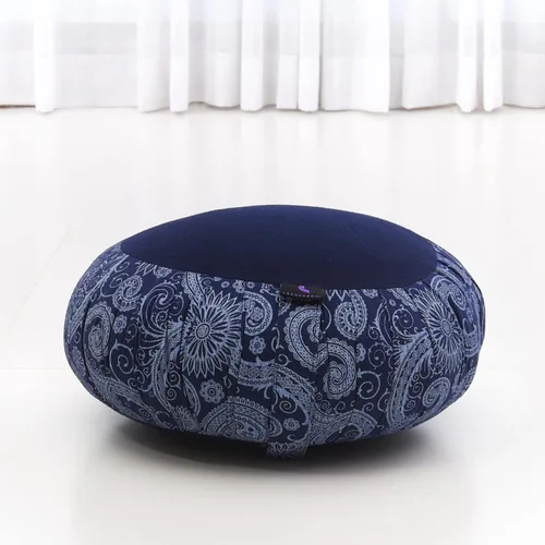 Miniatura 6 de Leewadee Juego de cojines de meditación: 1 almohada redonda de meditación Zafu y 1 alfombrilla de meditación Zabuton cuadrada enrollable, paquete