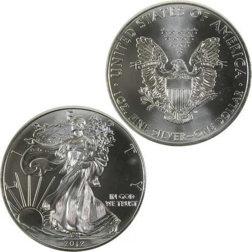 Miniatura 4 de Moneda de lingote sin circular Águila de Plata Americana de 2012 de 1 dólar