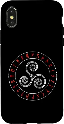 Miniatura 5 de iPhone 12 Pro Max - Triskele de mitología nórdica - Carcasa celta con runas vikingas rúnicas