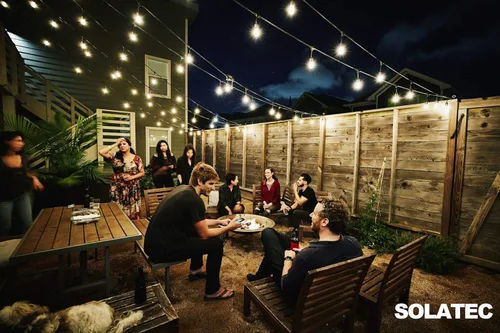 Miniatura 5 de Solatec Guirnalda de luces LED, inastillables, 96 pies, 30 enchufes colgantes, grado comercial, impermeable, 2 W, decoración para exteriores