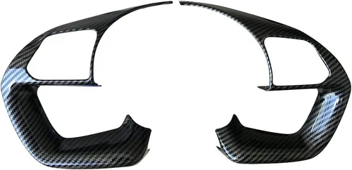 Miniatura 7 de Ruihe Funda de volante de color de fibra de carbono moldura apta para Hyundai Elantra, Santa Cruz, Tucson 2021-2025 diseño universal y accesorio