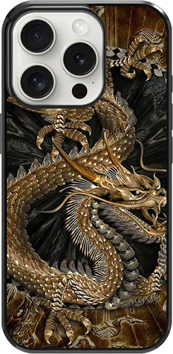Miniatura 108 de Funda para iPhone Air - Funda de teléfono con patrón de dragón dorado chino - Funda de TPU con protección de absorción de impactos