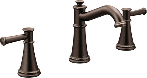 Moen Belfield T6405ORB - Grifo de baño de bronce frotado con aceite de dos manijas, válvula se vende por separado, T6405ORB Oil Rubbed Bronze