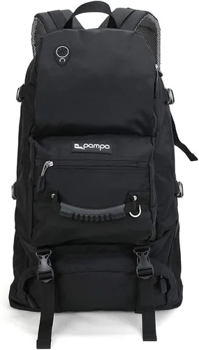 Miniatura 2 de Mochilas impermeables de tamaño 45L o 60 L para viajes de corta y larga distancia, deportes al aire libre, montañismo, senderismo, camping, Negro