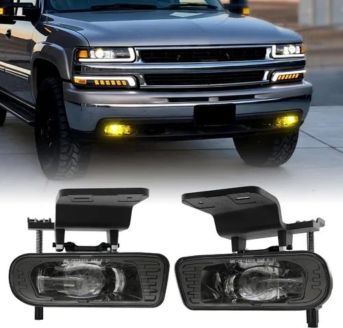 Miniatura 14 de RAMJET4X4 Faros antiniebla LED mejorados Faros de niebla aprobados por DOT Reemplazo compatible con Chevy Silverado 1999-2002 1500 2500 3500, Chevy