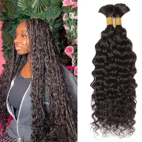 Miniatura 13 de Extensiones de cabello humano afro rizado 4B 4C Afro Kinky a granel de cabello humano virgen sin procesar para mujeres, negro natural, 8 pulgadas