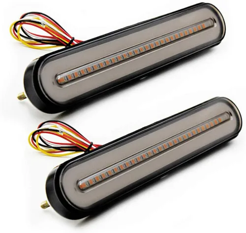 Miniatura 6 de Paquete de 2 barras de luces traseras LED de 9 pulgadas para remolque + parada de freno + conjunto de luces de señal de giro e identificación, tira