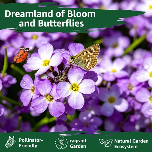 Miniatura 3 de Semillas de Alyssum para plantar, alfombra real morada, semillas de flores de Alyssum moradas dulces, semillas de cobertura del suelo perennes