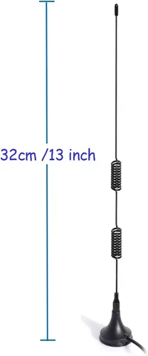 Miniatura 4 de Bingfu Antena de radio de doble banda VHF UHF 136-174MHz 400-470MHz Antena de radio de mano de dos vías Base magnética SMA Antena hembra