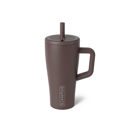Miniatura 18 de BrüMate Era Vaso térmico con asa y pajilla, 40 onzas, 100% a prueba de fugas, con tapa, hecho de acero inoxidable, base apta para portavasos, moca