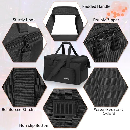 Miniatura 5 de IBVIVIC 4 Par Light Bag Funda Rígida Acolchada para Almacenamiento de Luces de Parola de Escenario