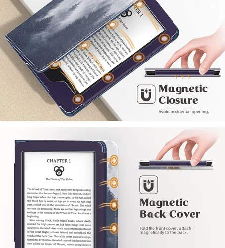 Miniatura 6 de MoKo Funda para Kindle de 6 pulgadas (11ª generación, versión 2024/2022)/(10ª/8ª generación, 2019/2016), carcasa de poliuretano ultraligera