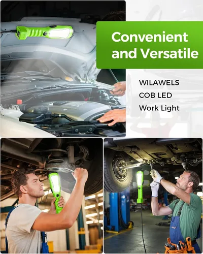 Miniatura 4 de Luz de trabajo LED de 18W, luz LED COB de 2000 lm de 15 pies, luz de mano para debajo del capó con cable de 16 calibre SJTW, gancho giratorio