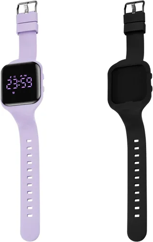 A ALPS Reloj cuadrado Lightpurple Plus Correa cuadrada púrpura claro