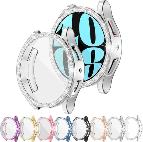 Miniatura 23 de RICHONE Compatible con Samsung Galaxy Watch 5 y Watch 4 y FE 40 mm Protector de pantalla Estuches de strass, Accesorios de cubiertas protectoras